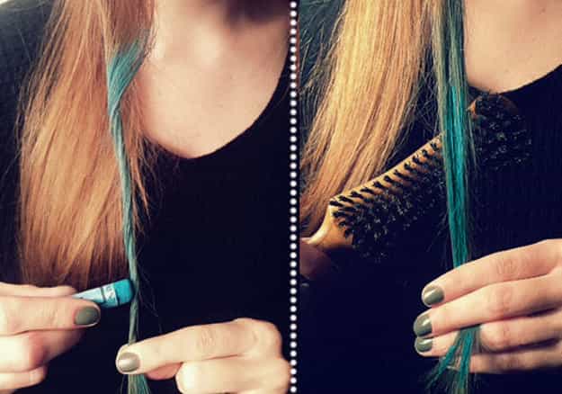 Как сделать пряди волос цветными