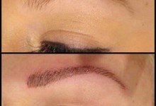 полуперманентный макияж век и бровей